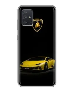 Чехол для Samsung Galaxy A72 с картинкой «Lamborghini желтый акцент» Чехол для Samsung Galaxy A72 с картинкой «Lamborghini желтый акцент»