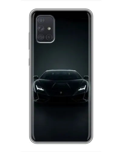 Чехол для Samsung Galaxy A72 с картинкой «Черный Lamborghini Aventador»
