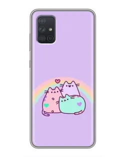 Чехол для Samsung Galaxy A72 с картинкой «Радужные Пушины»