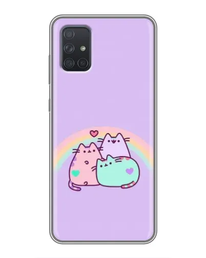 Чехол для Samsung Galaxy A72 с картинкой «Радужные Пушины»