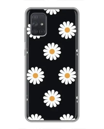 Чехол для Samsung Galaxy A72 с картинкой «Ромашки на черном» Чехол для Samsung Galaxy A72 с картинкой «Ромашки на черном»