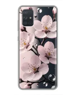 Чехол для Samsung Galaxy A72 с картинкой «Нежная сакура и капли» Чехол для Samsung Galaxy A72 с картинкой «Нежная сакура и капли»