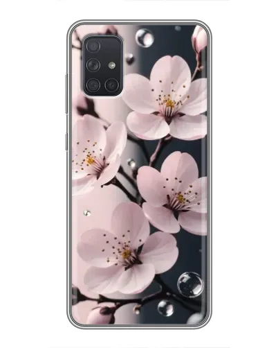 Чехол для Samsung Galaxy A72 с картинкой «Нежная сакура и капли» Чехол для Samsung Galaxy A72 с картинкой «Нежная сакура и капли»