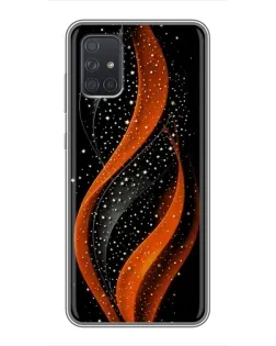 Чехол для Samsung Galaxy A72 с картинкой «Огненная звездная волна»