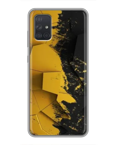 Чехол для Samsung Galaxy A72 с картинкой «Золотые осколки геометрии» Чехол для Samsung Galaxy A72 с картинкой «Золотые осколки геометрии»