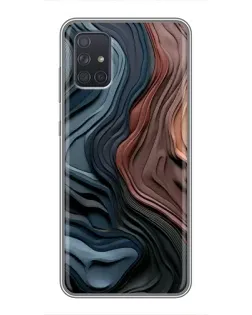 Чехол для Samsung Galaxy A72 с картинкой «Цветные волны каньона»