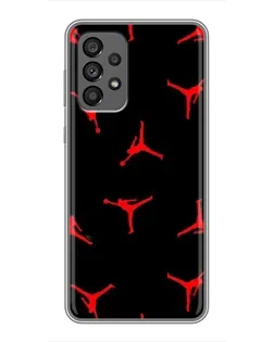 Чехол для Samsung Galaxy A73 (5G) с картинкой «Jordan Red Pattern»