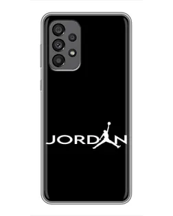 Чехол для Samsung Galaxy A73 (5G) с картинкой «Jordan White Logo»