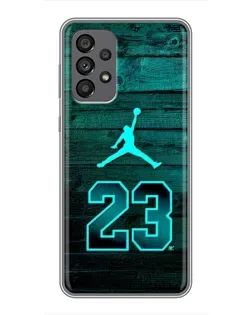 Чехол для Samsung Galaxy A73 (5G) с картинкой «Jordan Cyan 23»