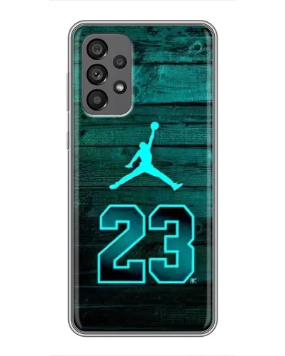Чехол для Samsung Galaxy A73 (5G) с картинкой «Jordan Cyan 23»