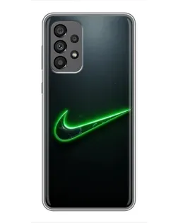 Чехол для Samsung Galaxy A73 (5G) с картинкой «Неоновый контур Nike»
