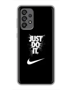 Чехол для Samsung Galaxy A73 (5G) с картинкой «Текстовый принт Nike»