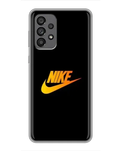 Чехол для Samsung Galaxy A73 (5G) с картинкой «Золотой логотип Nike»