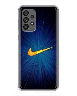 Чехол для Samsung Galaxy A73 (5G) с картинкой «Синий пульс Nike»