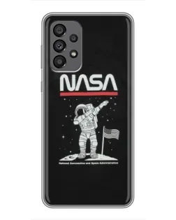 Чехол для Samsung Galaxy A73 (5G) с картинкой «NASA — шагаем по Луне» Чехол для Samsung Galaxy A73 (5G) с картинкой «NASA — шагаем по Луне»