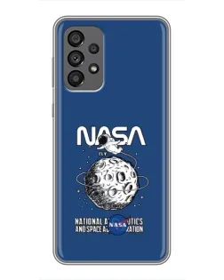 Чехол для Samsung Galaxy A73 (5G) с картинкой «NASA — лунная миссия» Чехол для Samsung Galaxy A73 (5G) с картинкой «NASA — лунная миссия»