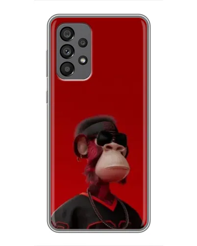 Чехол для Samsung Galaxy A73 (5G) с картинкой «Bored Ape в красном» Чехол для Samsung Galaxy A73 (5G) с картинкой «Bored Ape в красном»