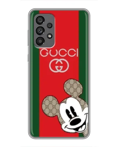 Чехол для Samsung Galaxy A73 (5G) с картинкой «Gucci — полосы и Микки» Чехол для Samsung Galaxy A73 (5G) с картинкой «Gucci — полосы и Микки»