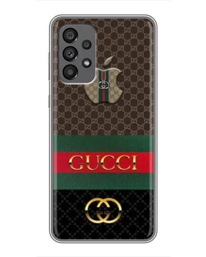 Чехол для Samsung Galaxy A73 (5G) с картинкой «Gucci — брендированный десерт» Чехол для Samsung Galaxy A73 (5G) с картинкой «Gucci — брендированный десерт»