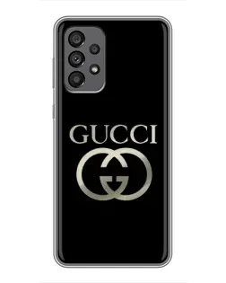 Чехол для Samsung Galaxy A73 (5G) с картинкой «Gucci — золото на черном» Чехол для Samsung Galaxy A73 (5G) с картинкой «Gucci — золото на черном»
