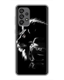 Чехол для Samsung Galaxy A73 (5G) с картинкой «BMW и лев»