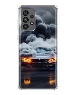 Чехол для Samsung Galaxy A73 (5G) с картинкой «BMW в дыму»