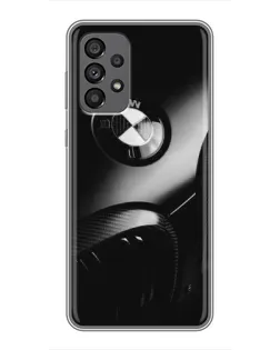Чехол для Samsung Galaxy A73 (5G) с картинкой «Эмблема BMW — макро»