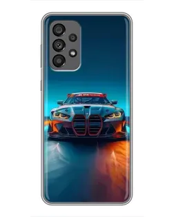 Чехол для Samsung Galaxy A73 (5G) с картинкой «BMW — огни неона»
