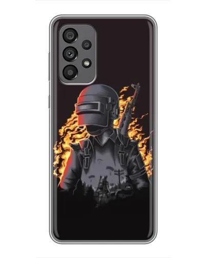 Чехол для Samsung Galaxy A73 (5G) с картинкой «PUBG — огненный силуэт» Чехол для Samsung Galaxy A73 (5G) с картинкой «PUBG — огненный силуэт»