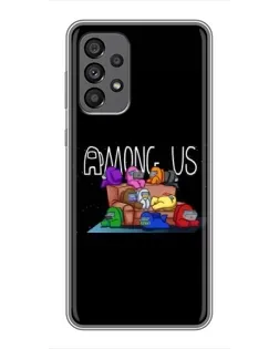 Чехол для Samsung Galaxy A73 (5G) с картинкой «Логотип Among Us»