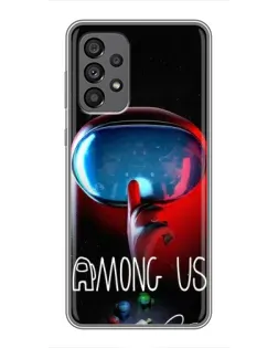 Чехол для Samsung Galaxy A73 (5G) с картинкой «Красный импостер — макро»