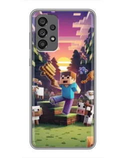 Чехол для Samsung Galaxy A73 (5G) с картинкой «Стив на ферме»