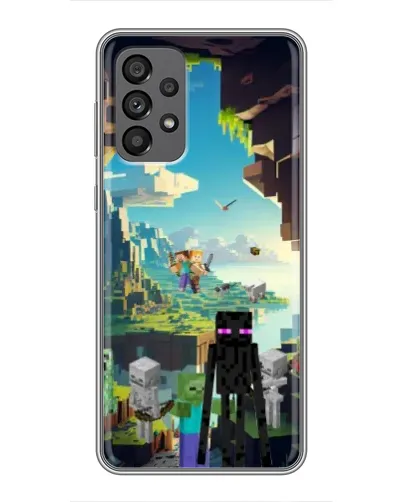 Чехол для Samsung Galaxy A73 (5G) с картинкой «Эндермен в лесу»