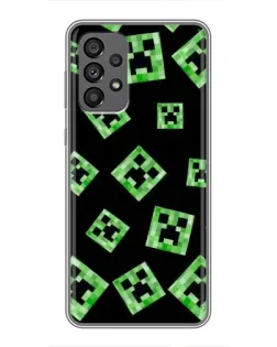 Чехол для Samsung Galaxy A73 (5G) с картинкой «Паттерн с криперами» Чехол для Samsung Galaxy A73 (5G) с картинкой «Паттерн с криперами»