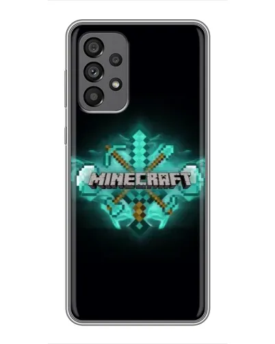 Чехол для Samsung Galaxy A73 (5G) с картинкой «Minecraft Diamond лого»