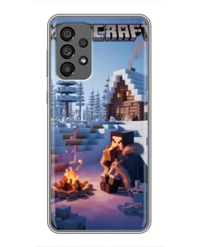 Чехол для Samsung Galaxy A73 (5G) с картинкой «Зимний Minecraft»