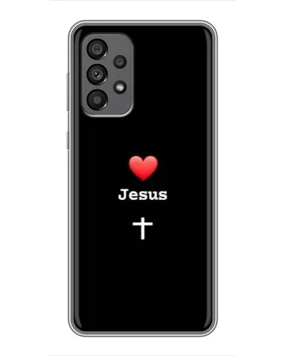 Чехол для Samsung Galaxy A73 (5G) с картинкой «Сердце - Jesus»