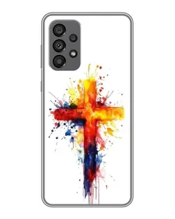 Чехол для Samsung Galaxy A73 (5G) с картинкой «Акварельный крест»