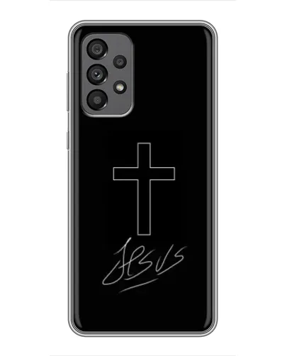 Чехол для Samsung Galaxy A73 (5G) с картинкой «Графический крест Jesus» Чехол для Samsung Galaxy A73 (5G) с картинкой «Графический крест Jesus»