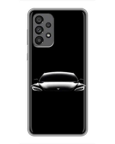 Чехол для Samsung Galaxy A73 (5G) с картинкой «Фары Tesla Night»