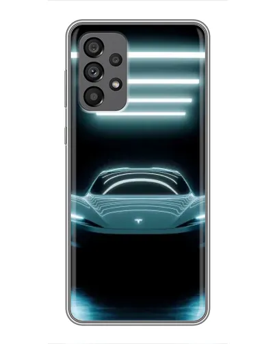 Чехол для Samsung Galaxy A73 (5G) с картинкой «Tesla в неоне»