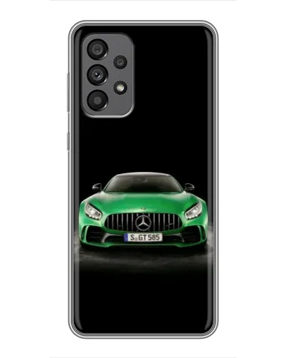 Чехол для Samsung Galaxy A73 (5G) с картинкой «Mercedes — неоновый лого»