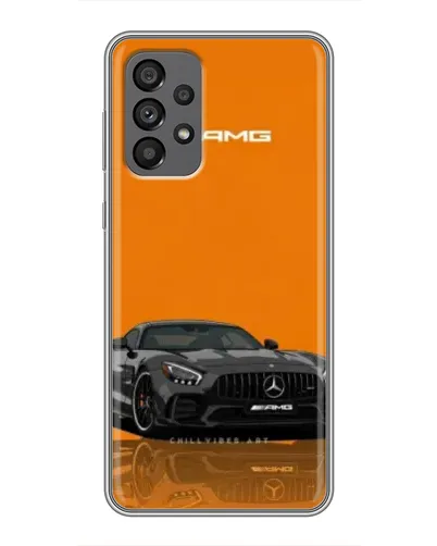 Чехол для Samsung Galaxy A73 (5G) с картинкой «Оранжевый Mercedes AMG»