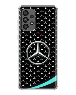Чехол для Samsung Galaxy A73 (5G) с картинкой «Mercedes — бирюзовый акцент»