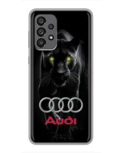 Чехол для Samsung Galaxy A73 (5G) с картинкой «Пантера и Audi»