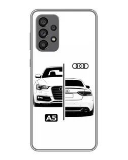 Чехол для Samsung Galaxy A73 (5G) с картинкой «Audi — контрастный дизайн»