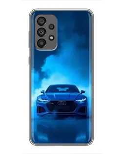 Чехол для Samsung Galaxy A73 (5G) с картинкой «Audi — голубая энергия»