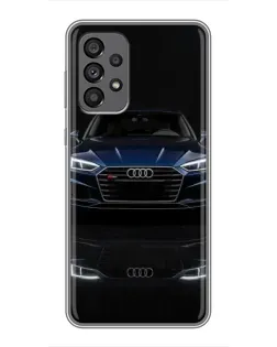 Чехол для Samsung Galaxy A73 (5G) с картинкой «Audi — ночное отражение»