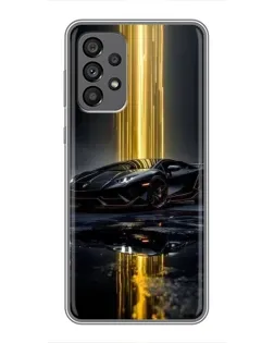 Чехол для Samsung Galaxy A73 (5G) с картинкой «Ночной Lamborghini драйв»