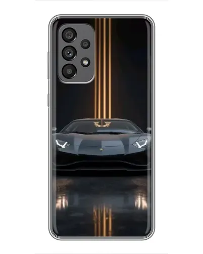 Чехол для Samsung Galaxy A73 (5G) с картинкой «Lamborghini золотые линии»